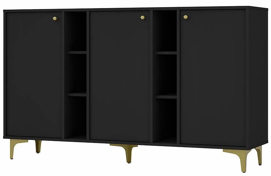 Komoda Tokyo 1  3D čierny grafit 823