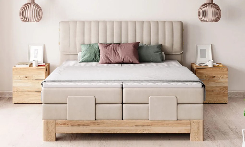 Boxspring posteľ massiv wood SANDRA