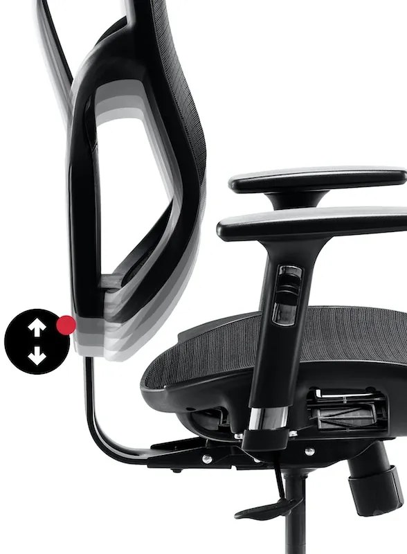 Kancelárska ergonomická stolička DIABLO V-BASIC: čierna Diablochairs