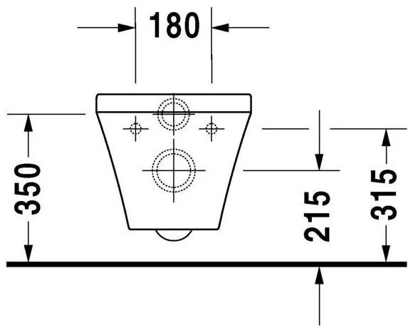 DURAVIT DuraStyle závesné WC Compact s hlbokým splachovaním, 370 mm x 480 mm, s povrchom WonderGliss, 25390900001