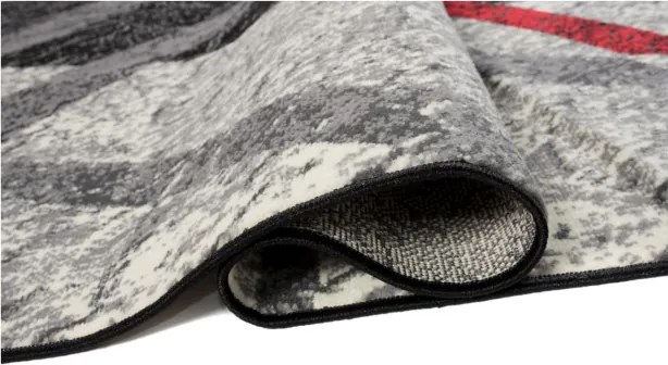 Koberec QMEGA PP CRM T157A čierny / červený