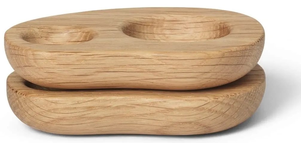Ferm Living Drevený stojanček na vajce Cairn – set 2 ks