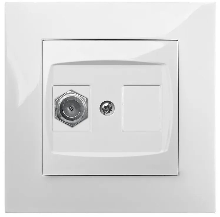 Zásuvka TV  typ FF s rámčekom 1786-00