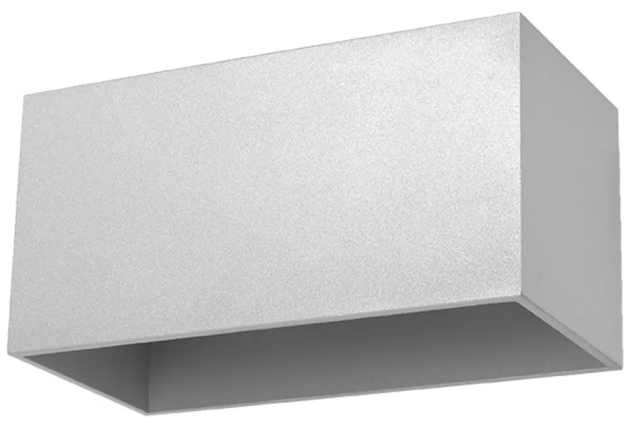 Nástenné svietidlo Quad Maxi, 1x sivé kovové tienidlo