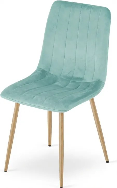 Mentolová zamatová stolička LAVA AQUA MINT
