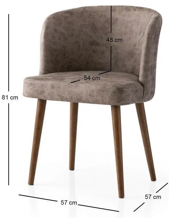 Súprava jedálenských stoličiek Zen Mink a Black, 4ks