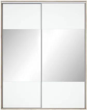 BRW Dvere skrine: NADIR - FRN/190/200/2M Farba: biela/zrkadlo