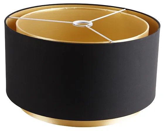 Tkaný tienidlo čierne 40/47/26 so zlatým vnútrom