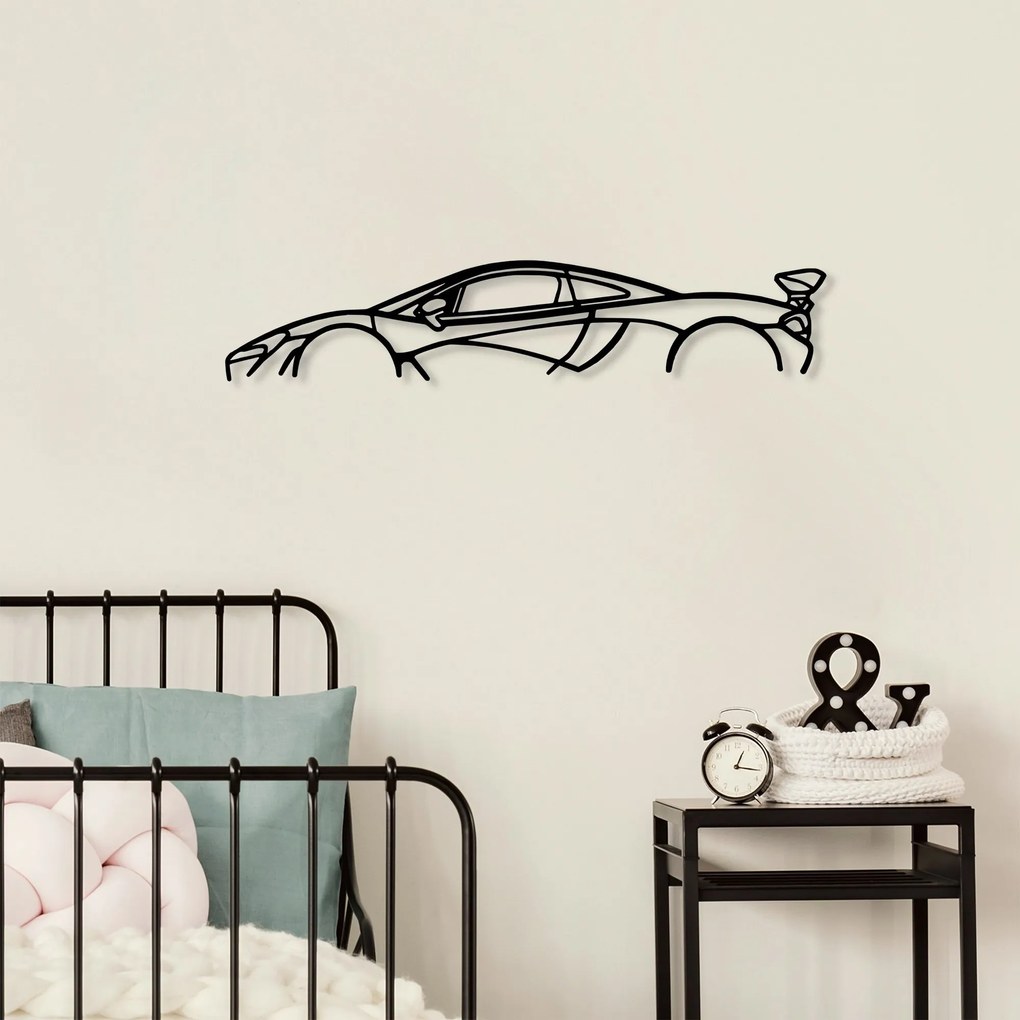 Nástenná kovová dekorácia Mclaren P1 Silueta čierna