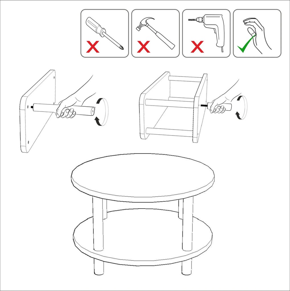Konferenčný stolík Roby borovica atlantická