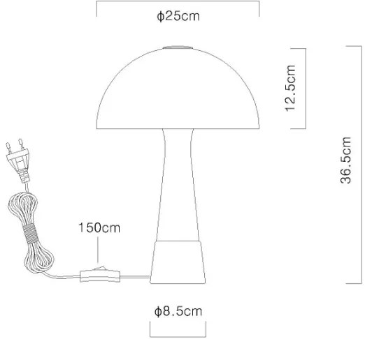 Globo 51570121 - Stolná lampa PAULIN 1xE27ILLU/40W/230V béžová