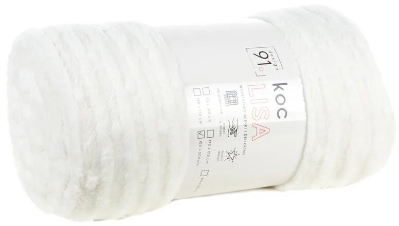 Dekorstudio Deka LISA v bielej farbe Rozmer deky: 70x160cm