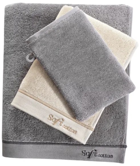 Soft Cotton Darčeková sada uterák, osuška a umývacia žinka AURA