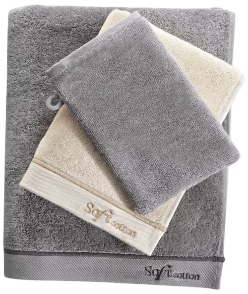 Soft Cotton Darčeková sada uterák, osuška a umývacia žinka AURA
