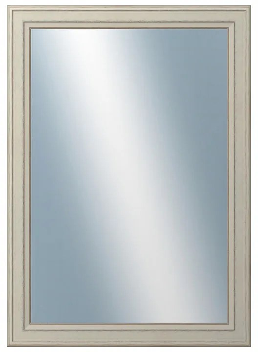 DANTIK - Zrkadlo v rámu, rozmer s rámom 50x70 cm z lišty STEP biela (3018)