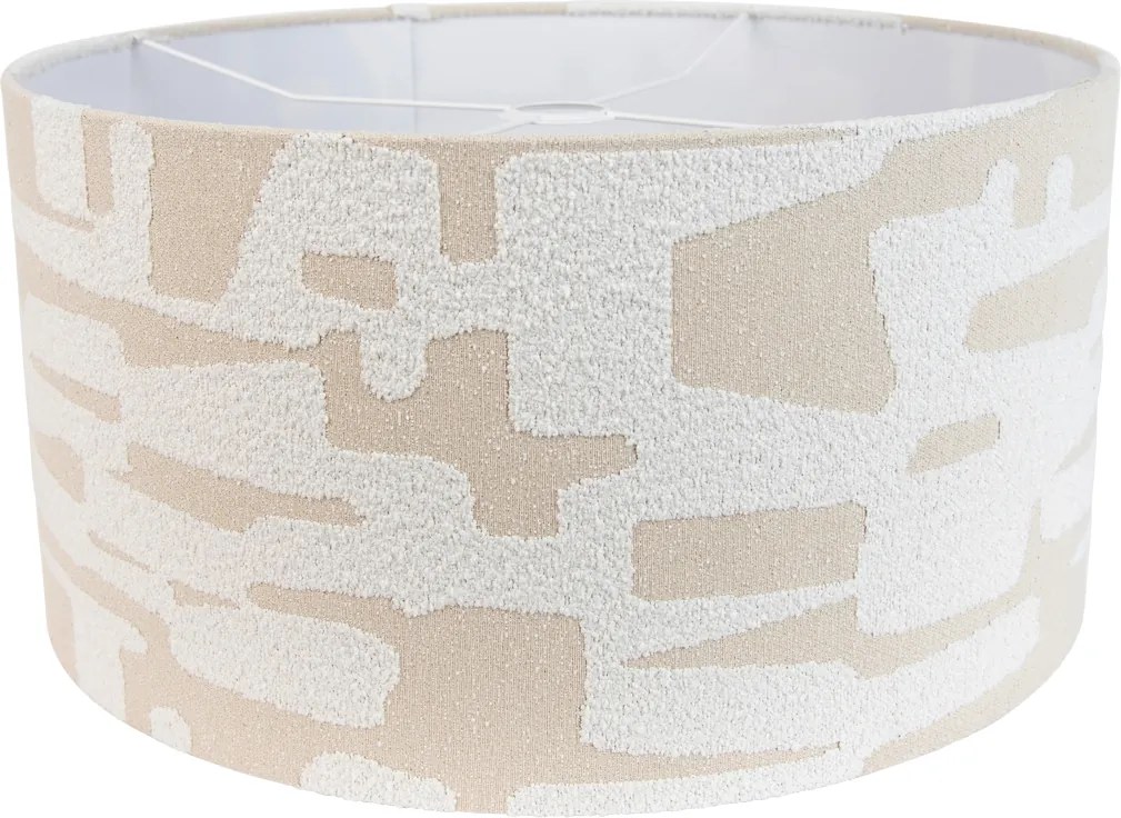 Látkové tienidlo biele s béžovým prúžkom 50/50/25