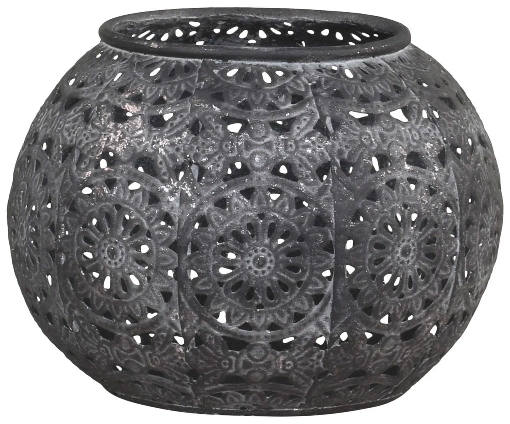 Zinkový kovový vintage svietnik Vire zinc - Ø 11*9 cm