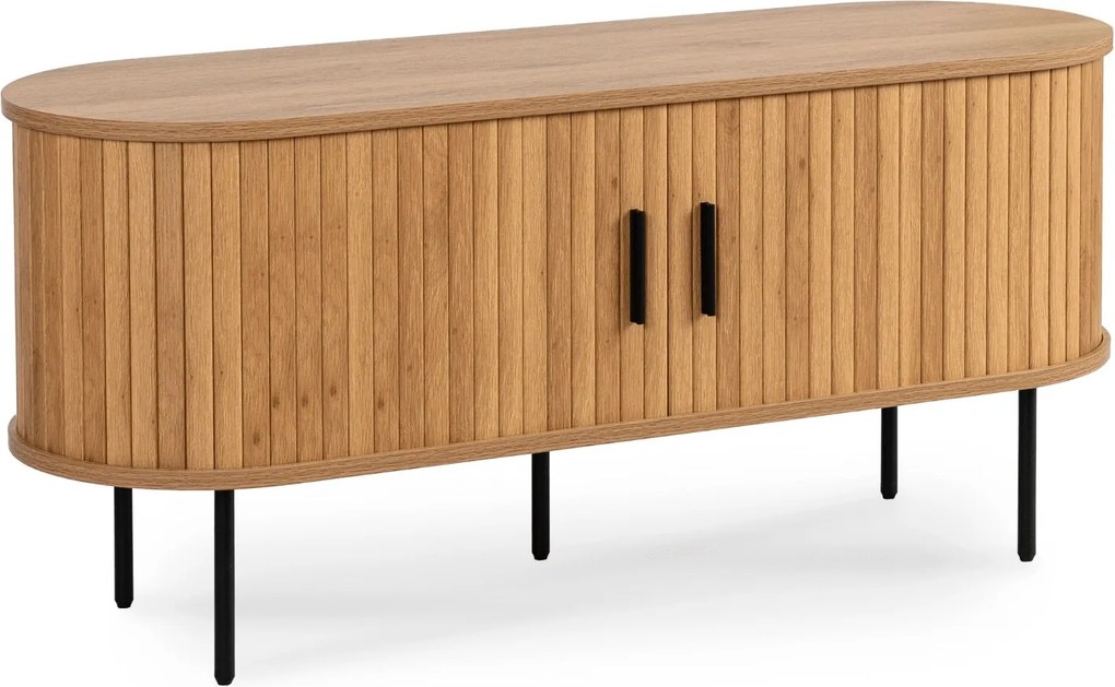 TV stolík Trish 120 cm dub prírodný/čierny