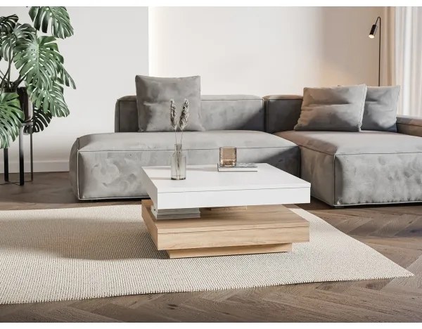 Konferenčný stôl TIMO biela/dub sonoma