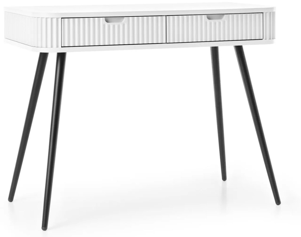 Toaletný stolík Zova 103 cm biely/čierny