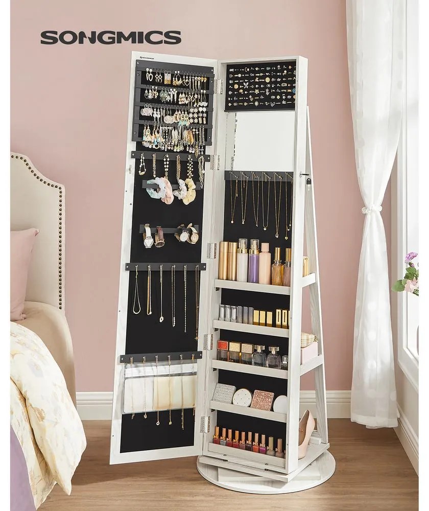 Šperkovnica so zrkadlom SONGMICS JBC62W