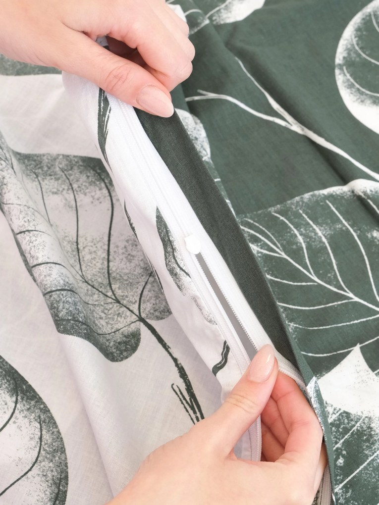 Bavlnená obliečka na vankúšik Renforcé 40 × 40 cm – Eliot tmavo zelený