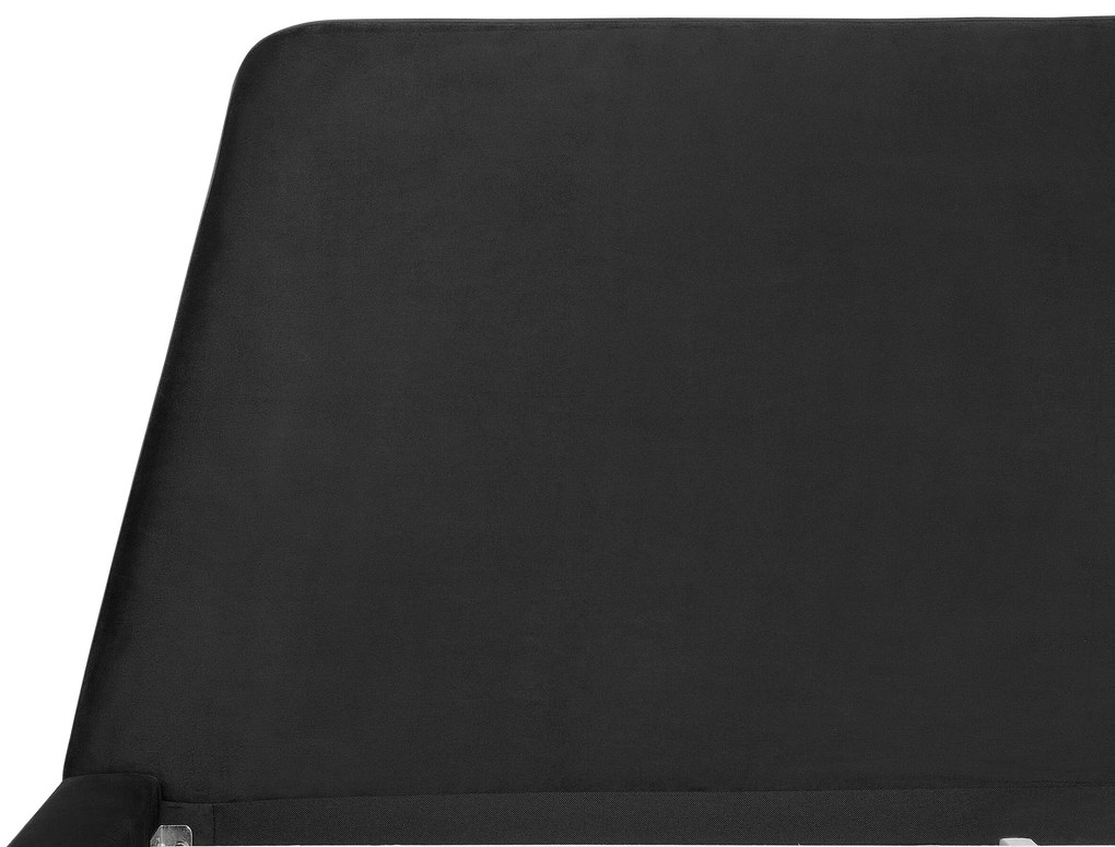 Posteľ zamatová čierna 180x200 cm VIENNE Beliani
