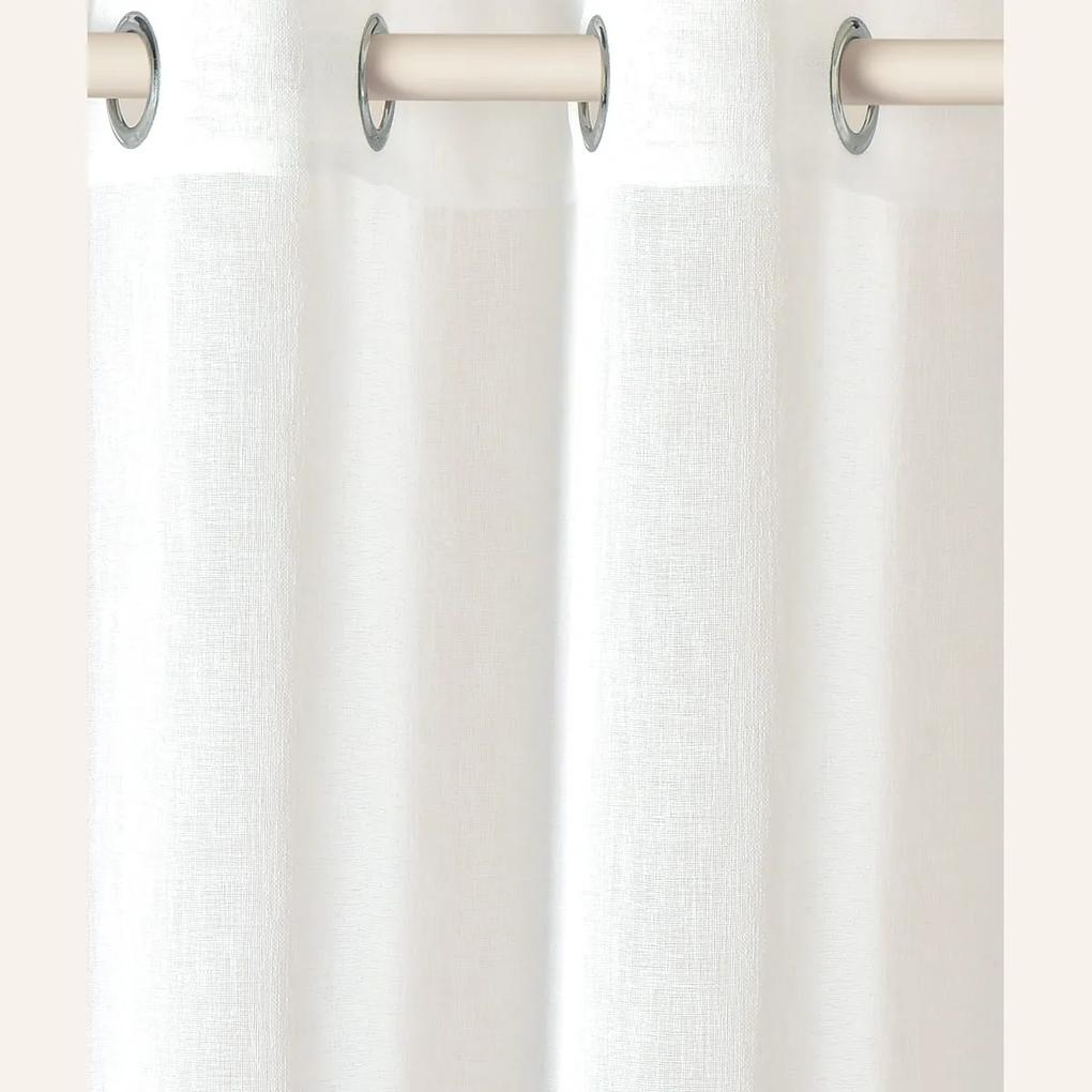 Room99 Záclona na krúžkoch Sensia Jednofarebná Farba: Biela, Veľkosť: 140 x 280 cm