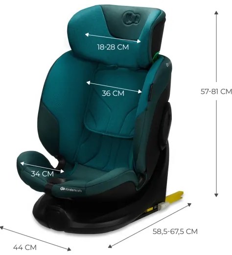 KINDERKRAFT SELECT - Autosedačka I-FIX (40-150 cm) Námornícka modrá