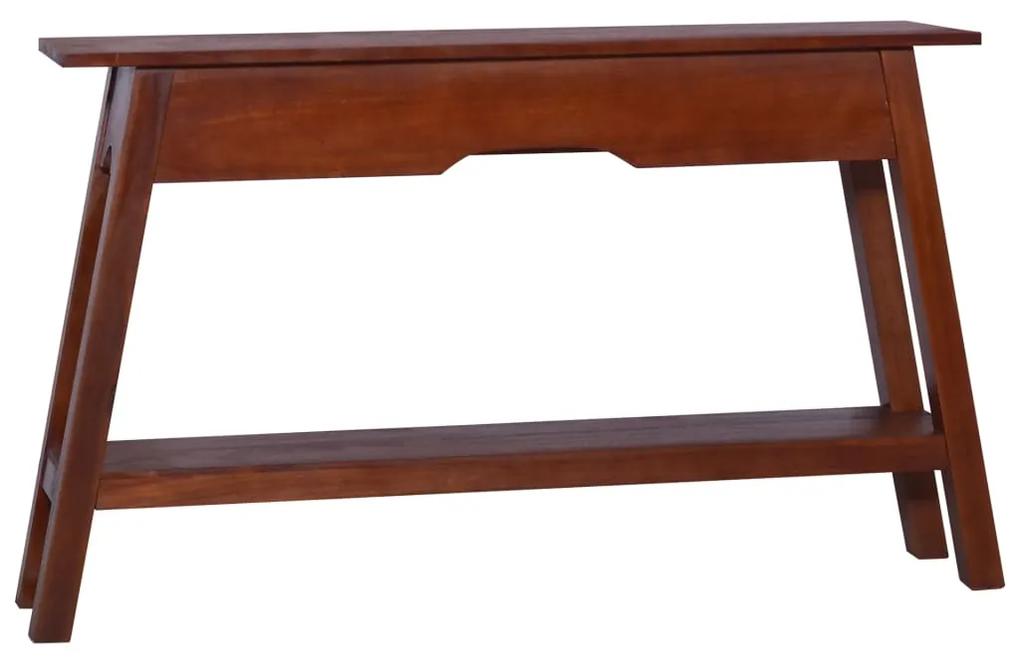 vidaXL Konzolový stolík, klasický hnedý 120x30x75 cm, mahagónový masív