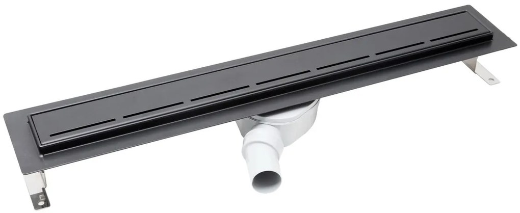Sprchový žľab SAT 80 cm nerez čierny ZLAB80NRZBL