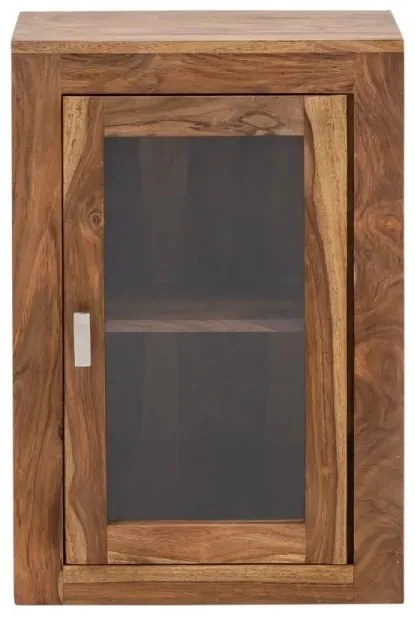 furniture-nabytek.cz - Masivní nástěnná skříňka do koupelny Lagos z palisandru, lakovaná, hnědá – 46×25×70 cm