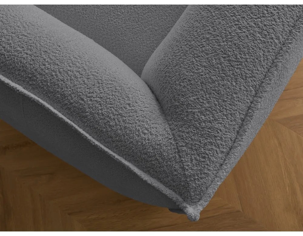 Tmavosivá pohovka z textílie buklé 242 cm Giorgia – Bobochic Paris