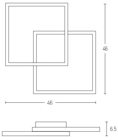 Zambelis 2026 - LED Stmievateľný prisadený luster LED/25W/230V čierna
