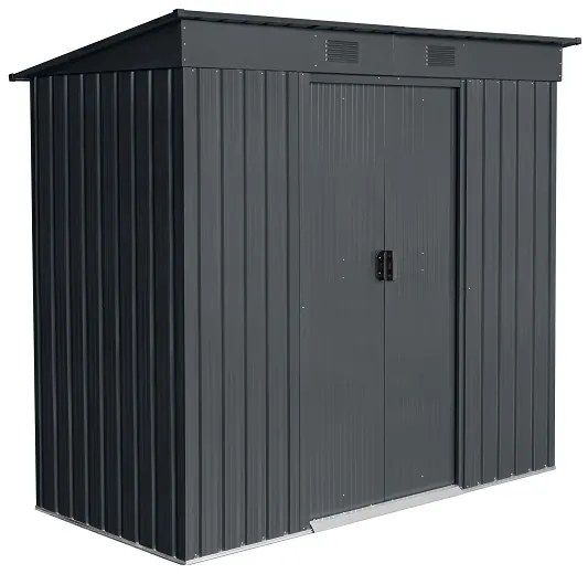 Záhradný domček BestBerg ZDR-2A / 2,4 m² / 110 x 217 x 191 cm / sivá