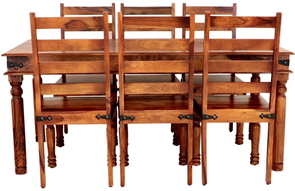 furniture-nabytek.cz - Jedálenský set pre 6 osôb Jali z indického masívu palisander