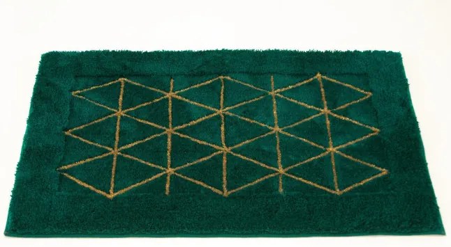 Kúpelňový koberček Jarpol Agadir Lurex 13 zelený / zlatý