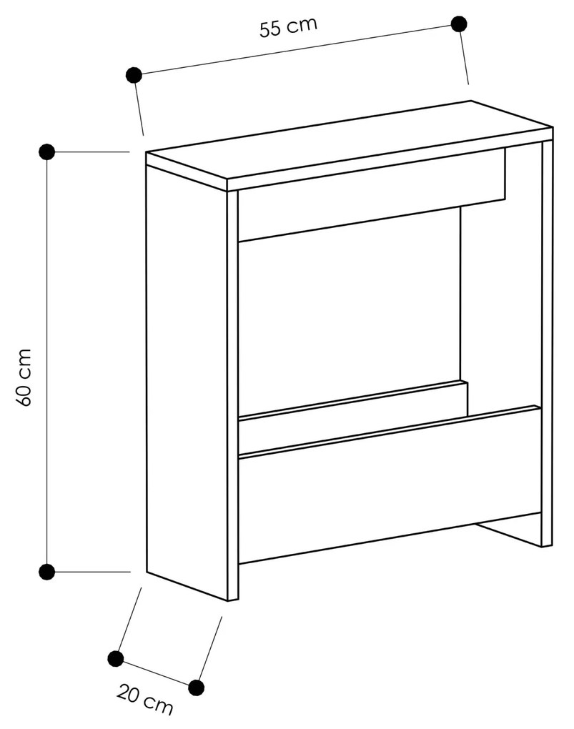 Odkládací stolek Houseland Simpi bílý