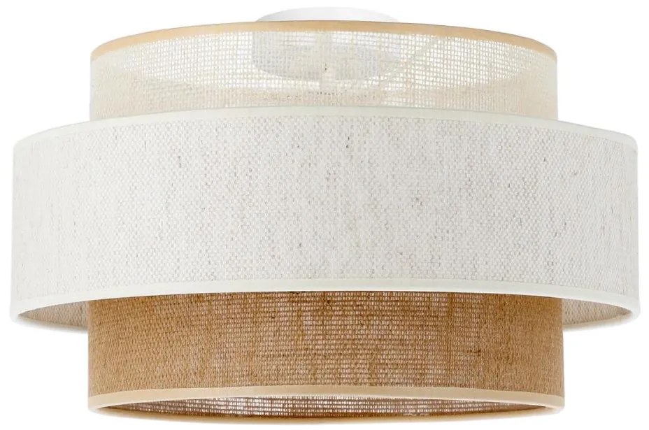 Stropné svietidlo BOHO 1xE27/60W/230V priemer 40 cm biela/juta