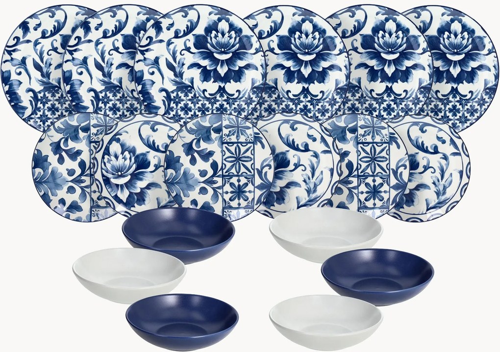 Porcelánová súprava riadu Madison Ortigia, 18 ks