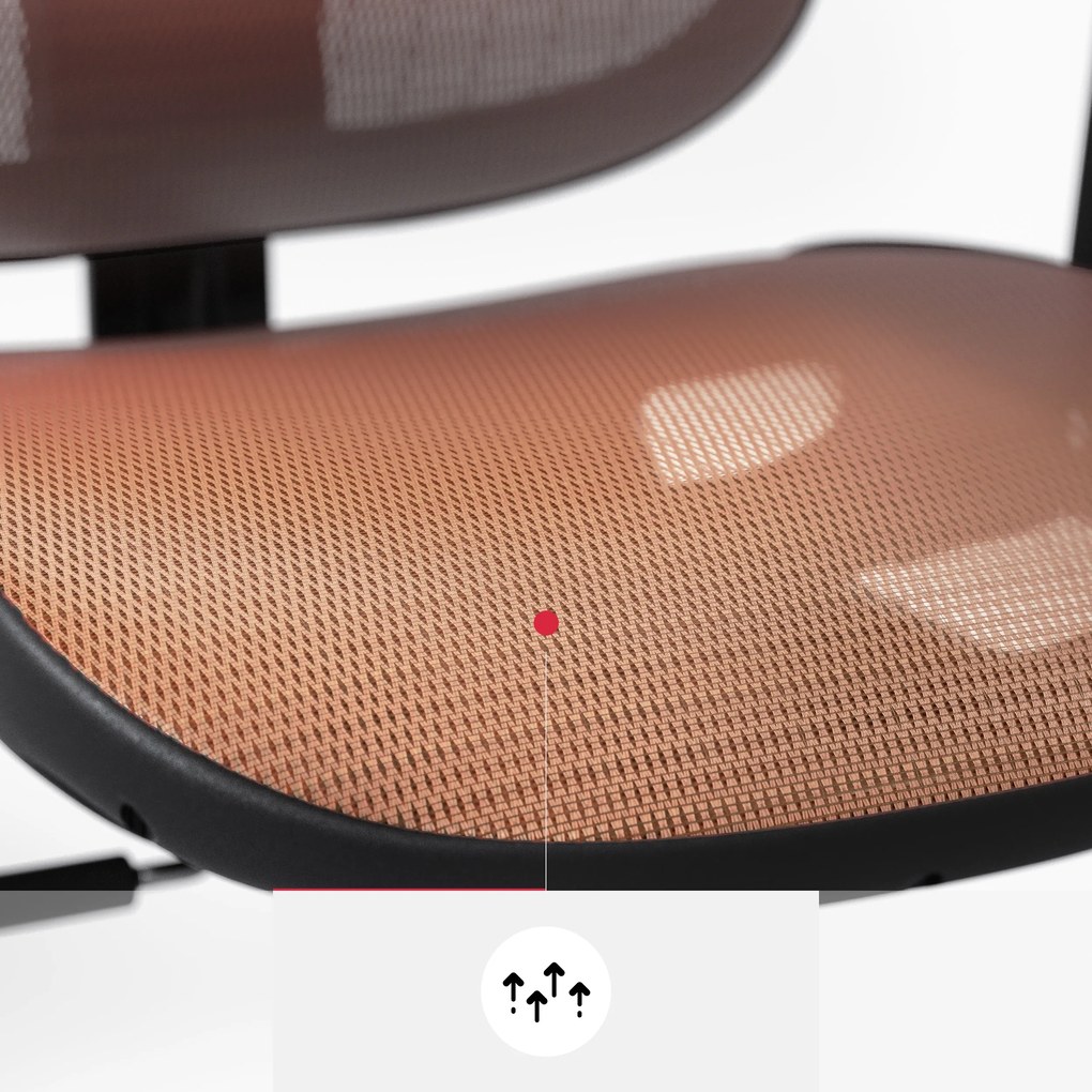 Ergonomické kreslo Diablo V-Basic, čierno-oranžové