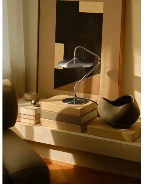 Nordlux - LED stolná lampa ARTIST LED/15W/230V nerezová