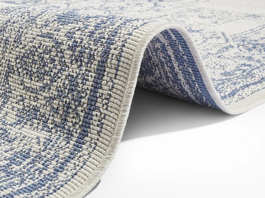 NORTHRUGS - Hanse Home koberce Kusový koberec Twin Supreme 104138 Blue / Cream – na von aj na doma - 80x150 cm