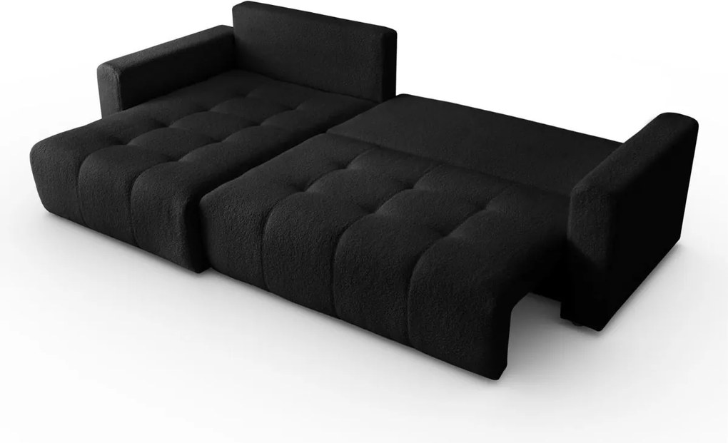 ROHOVÁ SEDAČKA SHARLOTTE 261 x 143 cm ČIERNA