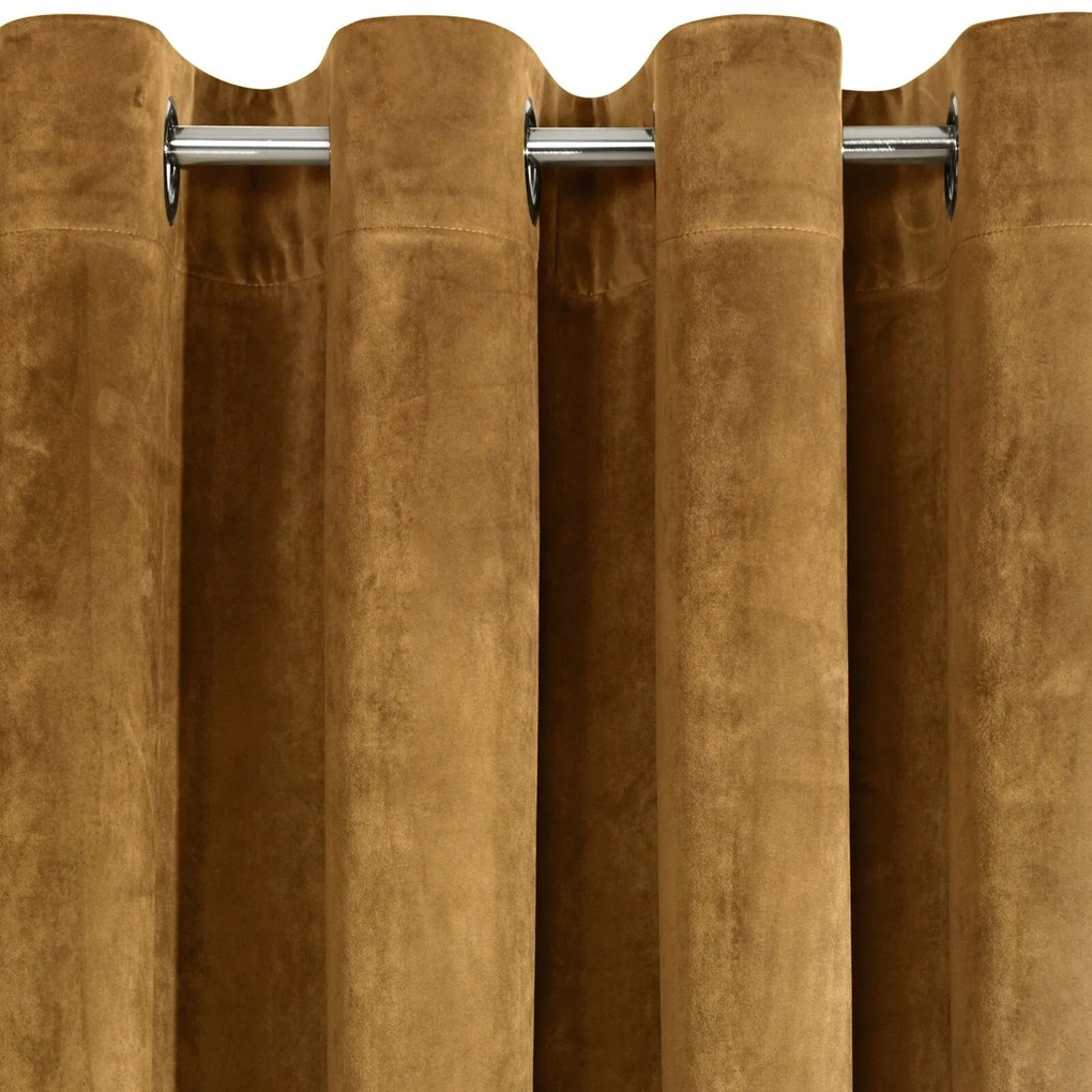 ZATEMŇOVACÍ ZÁVES NA KRÚŽKOCH RIA 140X250 CM MEDOVÁ