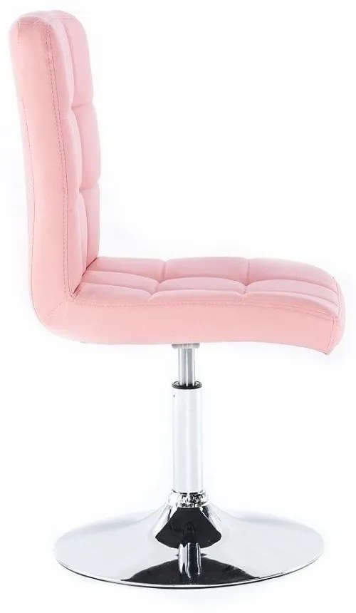 LuxuryForm DESIGN Stolička TOLEDO na striebornom tanieri - ružová