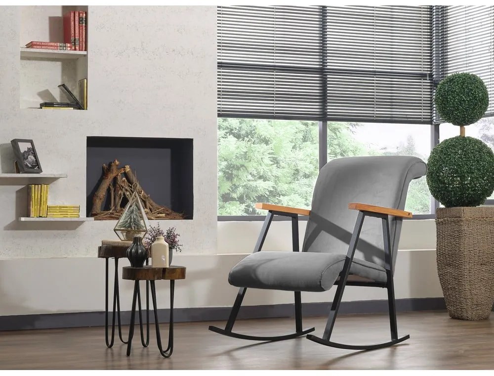 Sivé kreslo Yoka – Artie