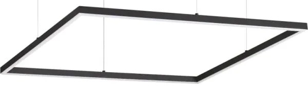 Ideal Lux - LED luster na lane ORACLE SLIM LED/44W/230V 3000K 70x70 cm čierna