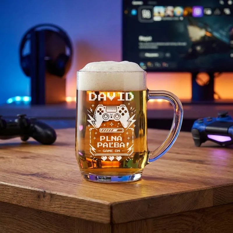 Pieskovaný polliter na pivo Game on