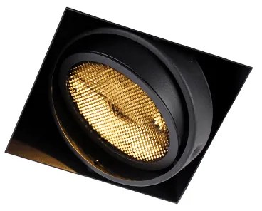 Zápustený reflektor čierny GU10 AR111 bez rámu - Oneon Honey